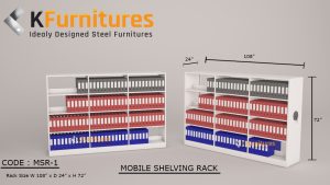 Sizes can be customized according to client requirement, Mobile Shelving Rack