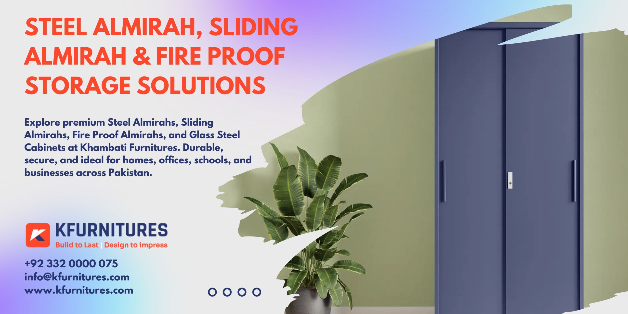 Premium Steel Almirahs in Pakistan – Secure, Durable & Stylish Storage Solutions by Khambati Furnitures