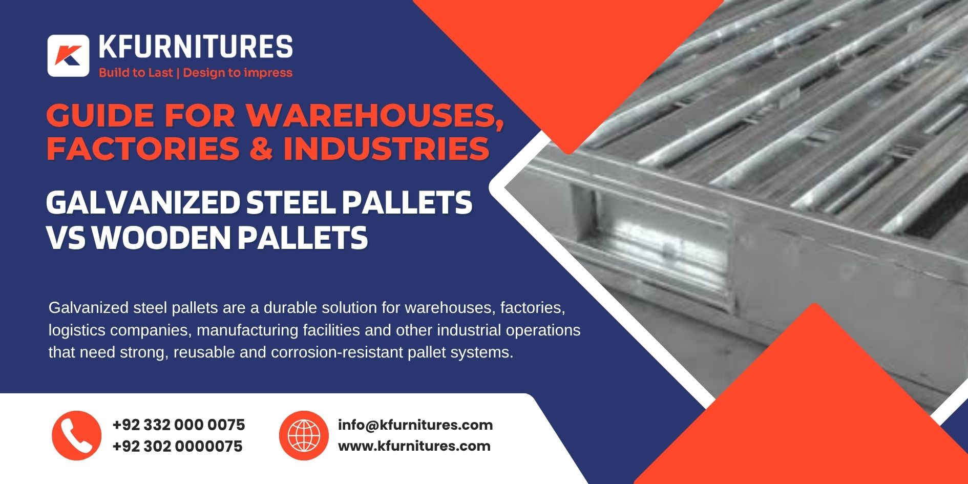 Galvanized steel pallets are a durable solution for warehouses, factories, logistics companies